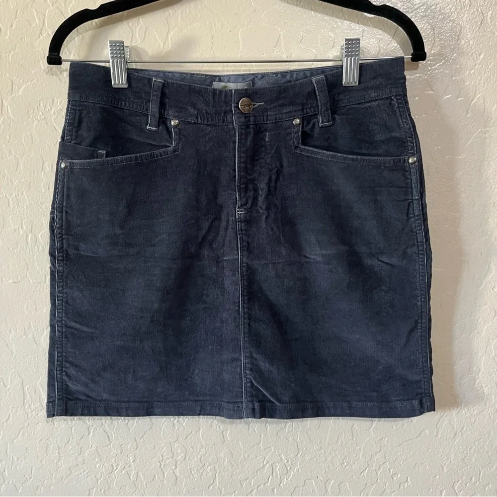 Y2K Horny Toad Navy Corduroy Mini Skirt Size 2